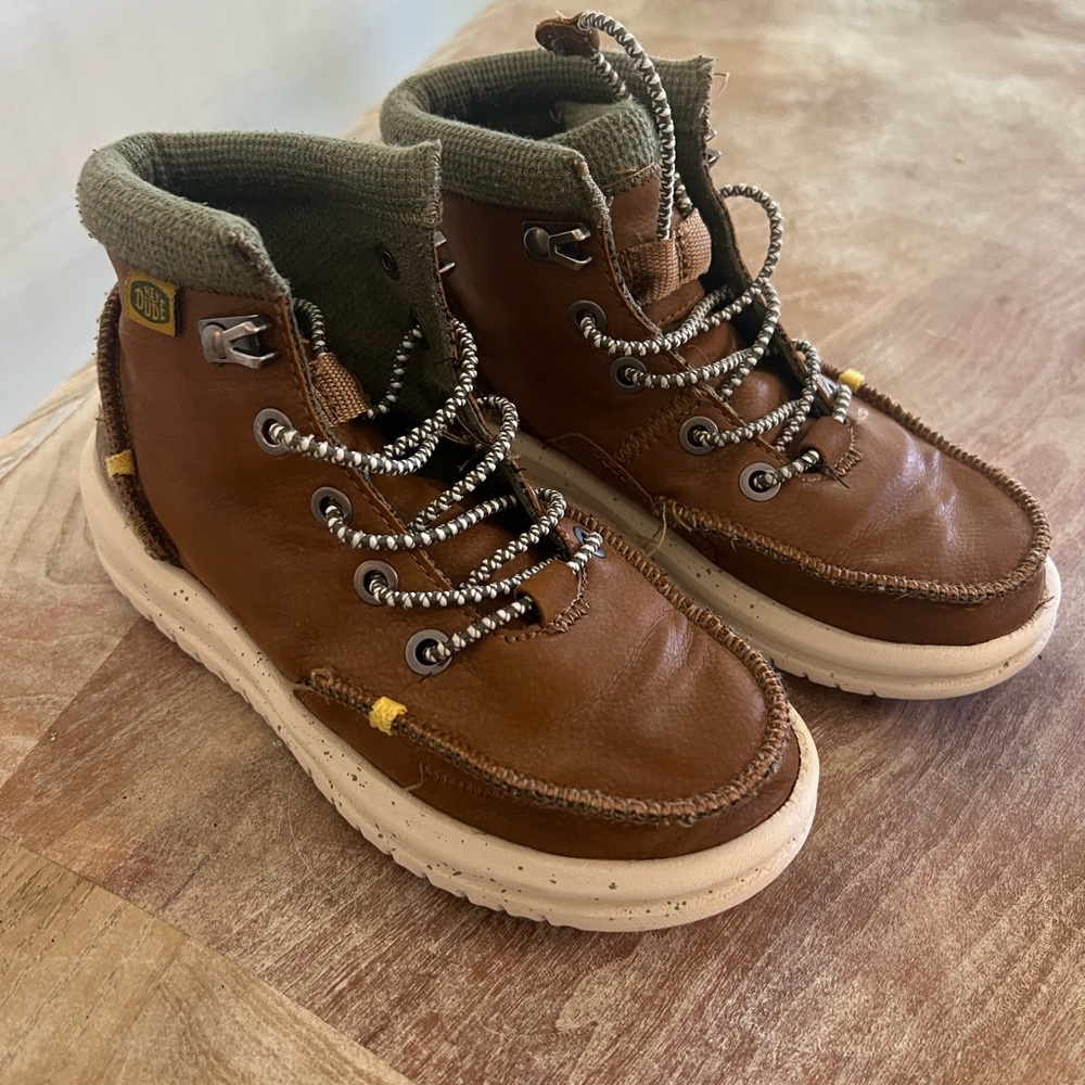 Kids Brown Leather Boots